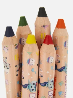 Crayons De Couleur|Primark 6 Crayons à Coloriage Gabby Et La Maison Magique Bleu