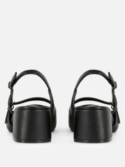 Chaussures À Talons|Primark Babies à Talon Bloc Ouvert Noir