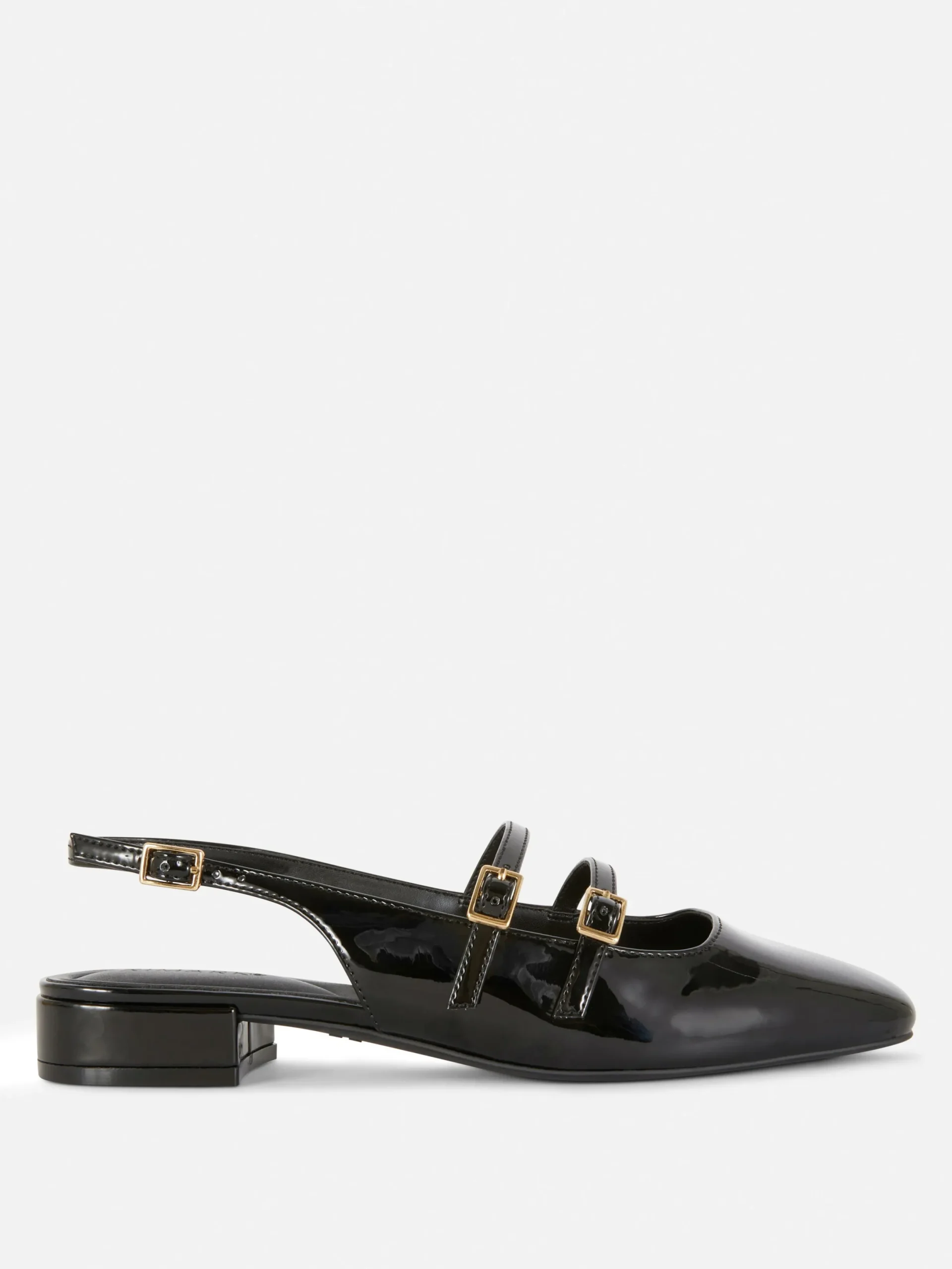 Vêtements Gothiques|Ballerines|Primark Babies à Talon Ouvert Et Double Bride Noir