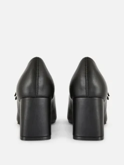Vêtements Gothiques|Chaussures À Talons|Primark Babies En Simili Cuir à Talons Noir