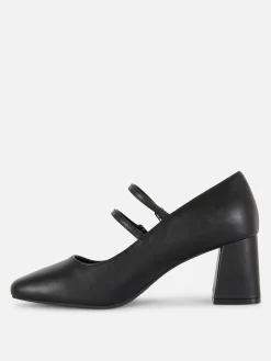 Vêtements Gothiques|Chaussures À Talons|Primark Babies En Simili Cuir à Talons Noir