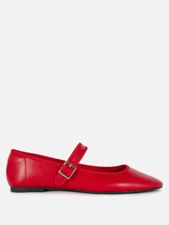Ballerines|Primark Babies Plates à Bout Rond Rouge