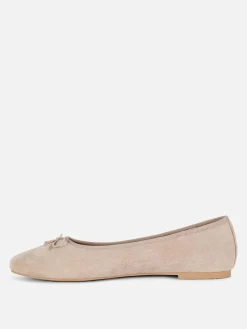 Ballerines|Primark Ballerines à Nœuds En Suédine Naturel