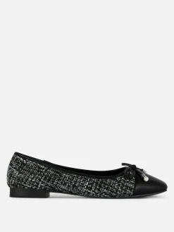 Ballerines|Primark Ballerines Effet Bouclé à Bout Contrasté Noir