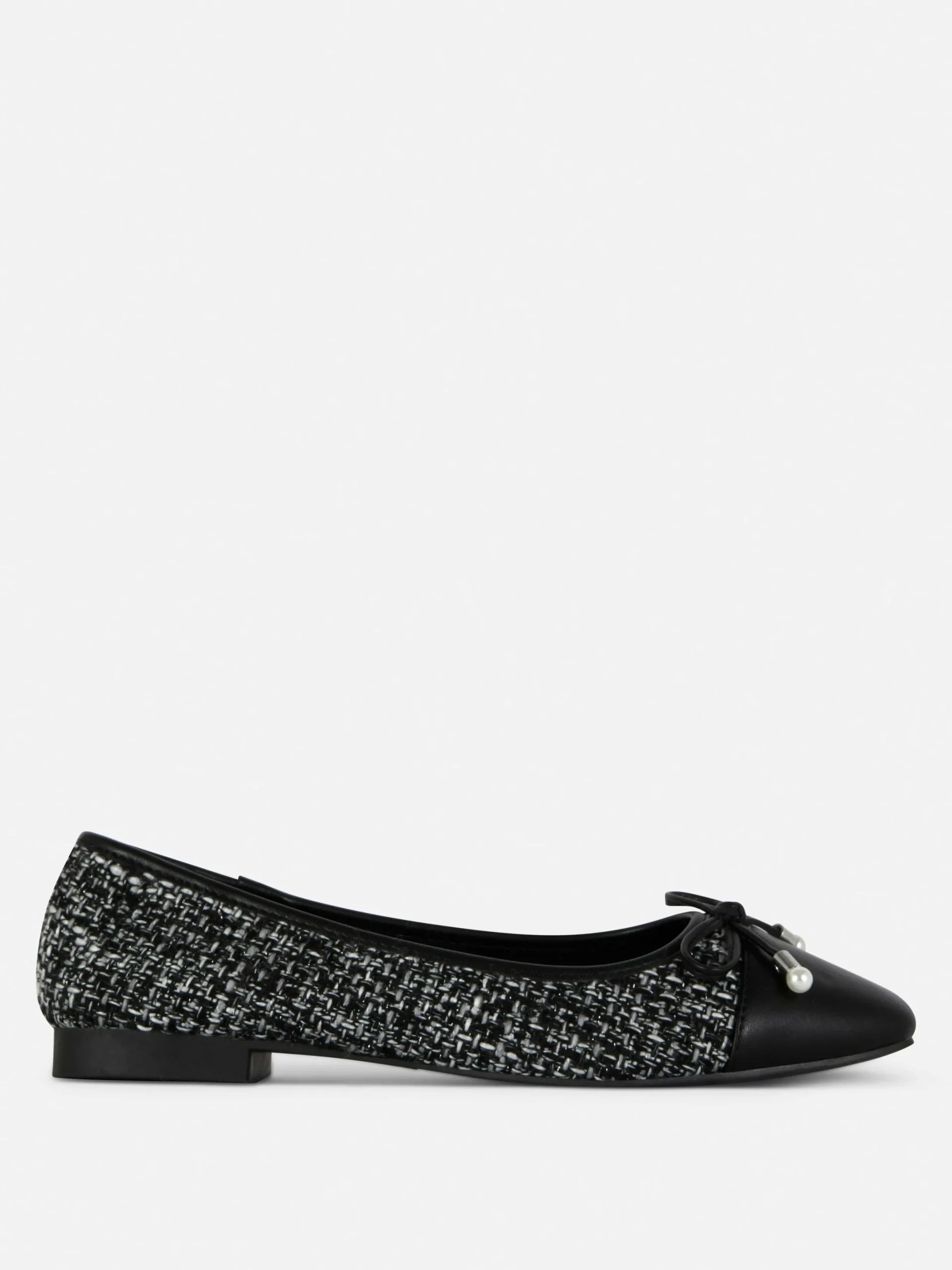 Ballerines|Primark Ballerines Effet Bouclé à Bout Contrasté Noir