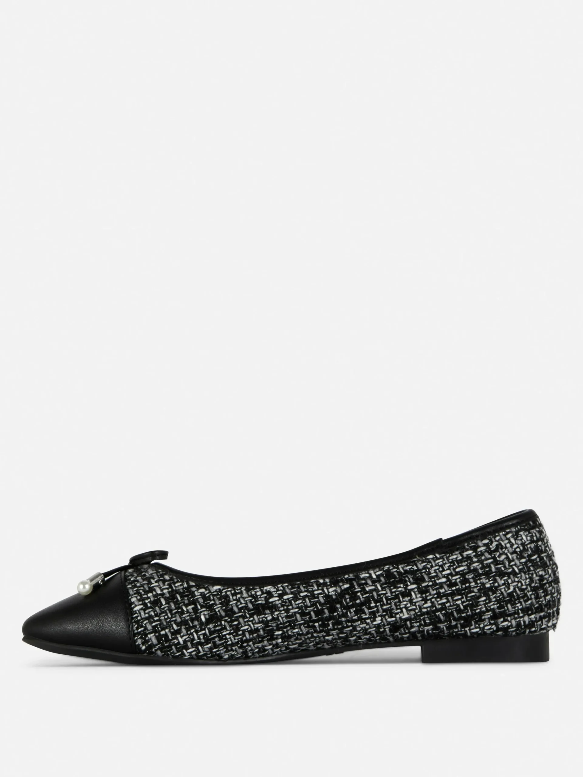 Ballerines|Primark Ballerines Effet Bouclé à Bout Contrasté Noir