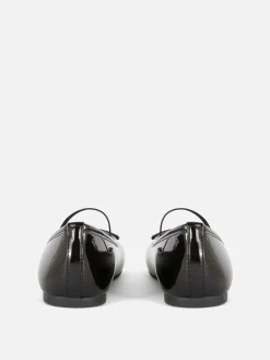 Ballerines|Primark Ballerines En Simili Cuir Verni Noir