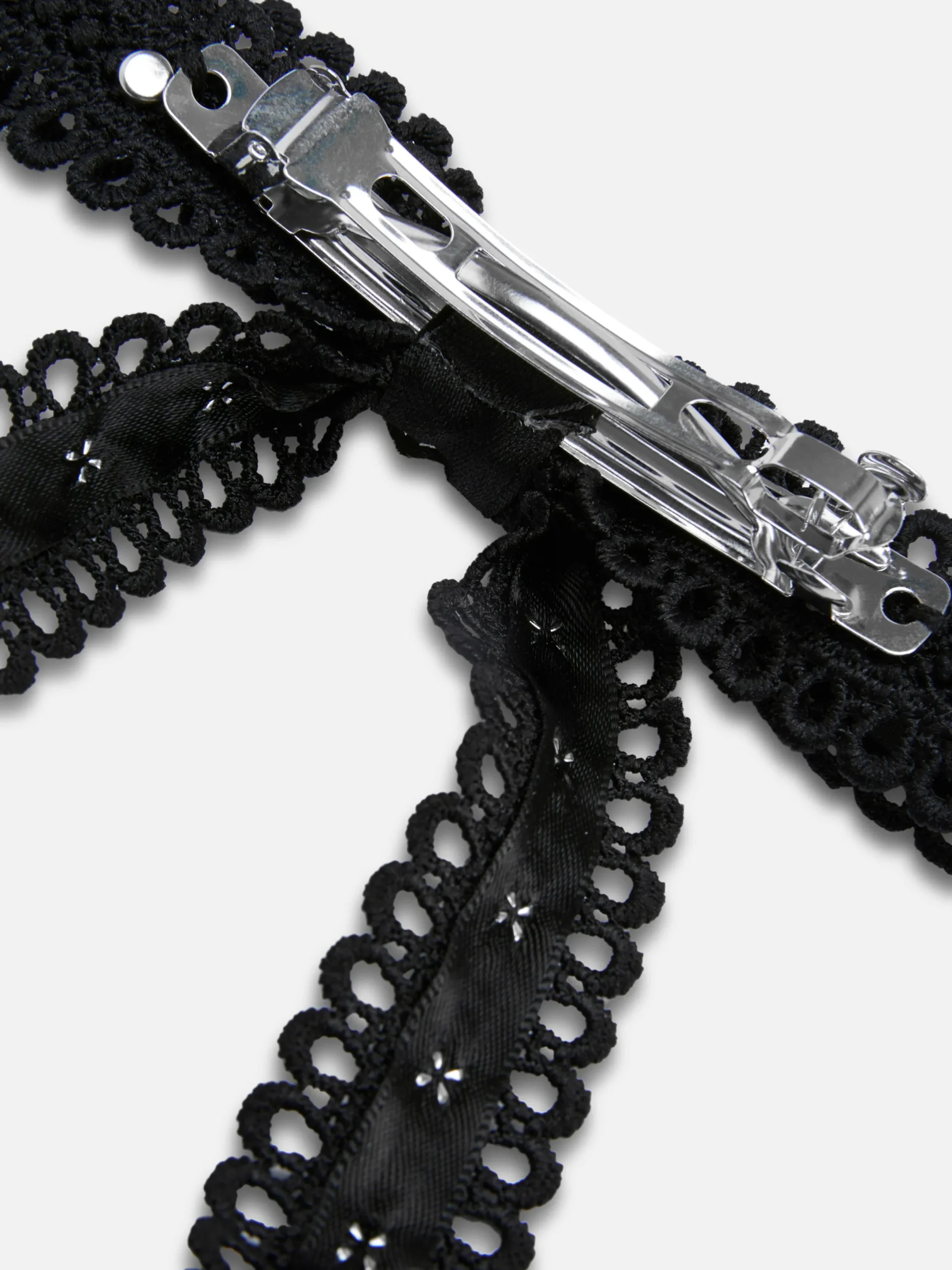Tout Halloween|Accessoires Halloween|Primark Barrette Avec Nœud En Dentelle Halloween Noir