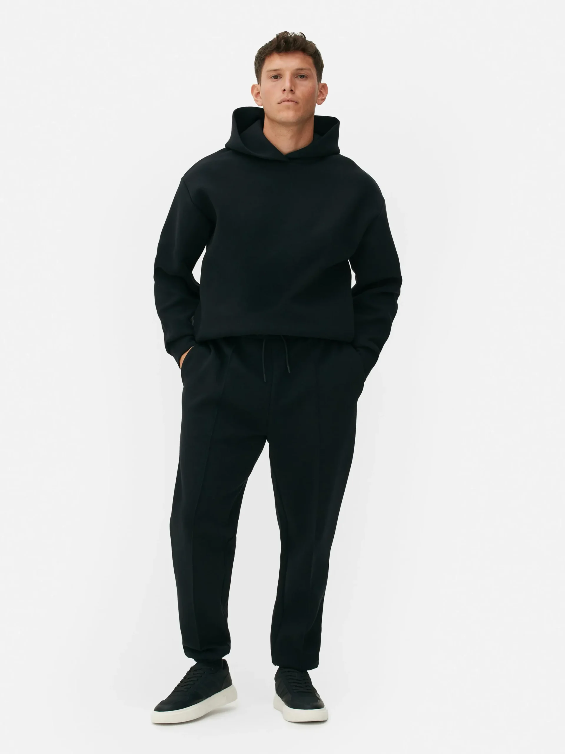 Bas De Jogging|Primark Bas De Jogging à Pinces Et à Revers Kem Noir