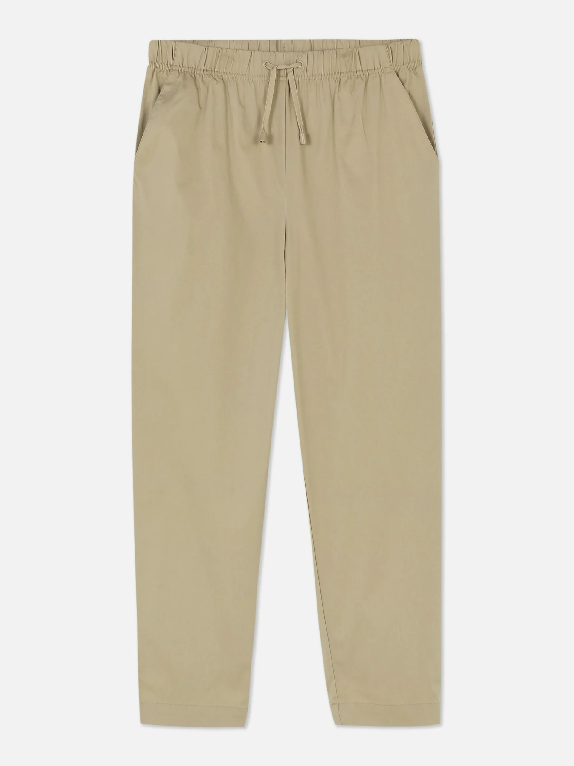 Bas De Jogging|Primark Bas De Jogging Fuselé En Popeline Taupe