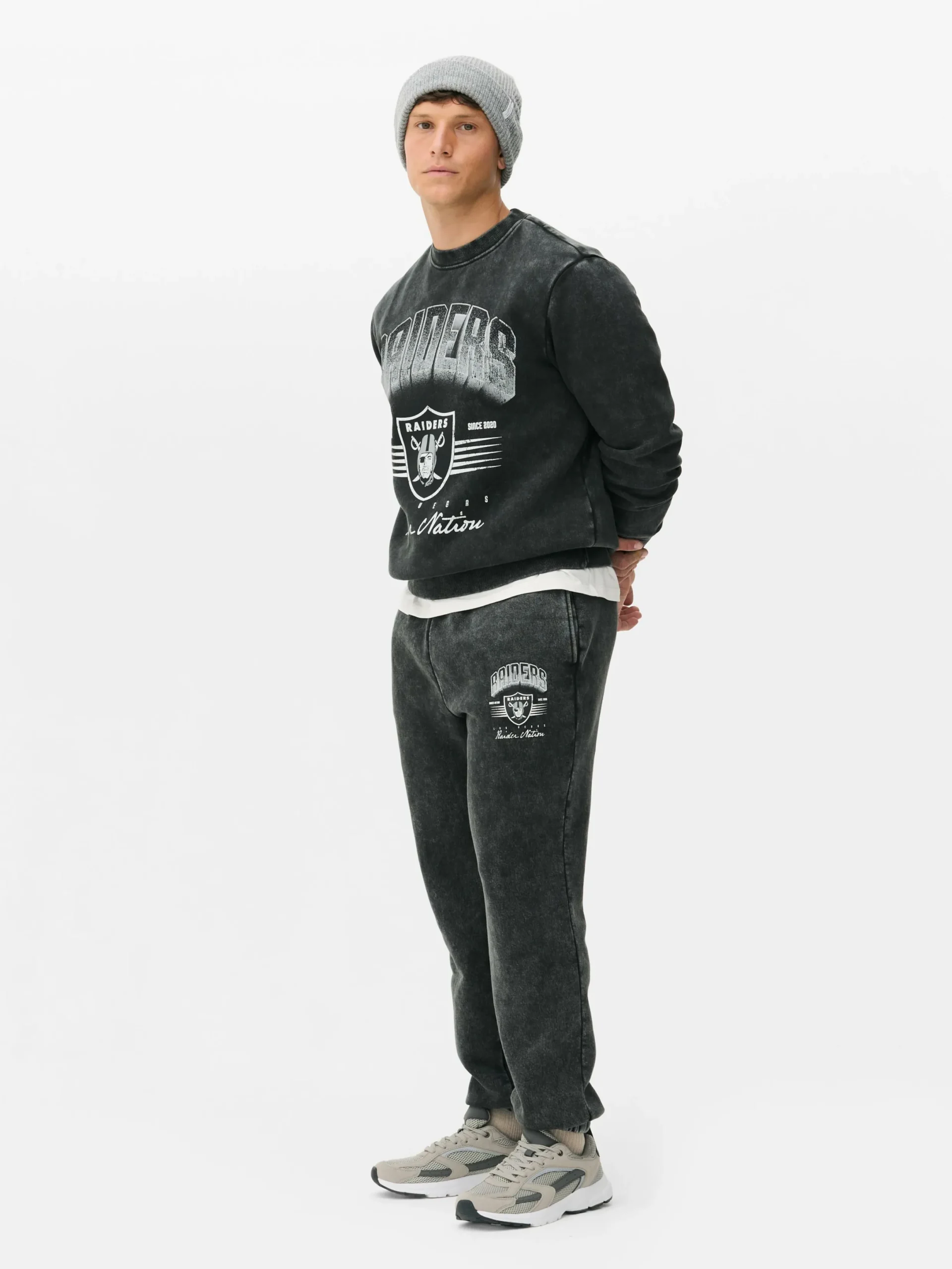 Bas De Jogging|Primark Bas De Jogging NFL Las Vegas Raiders à Coordonner Anthracite