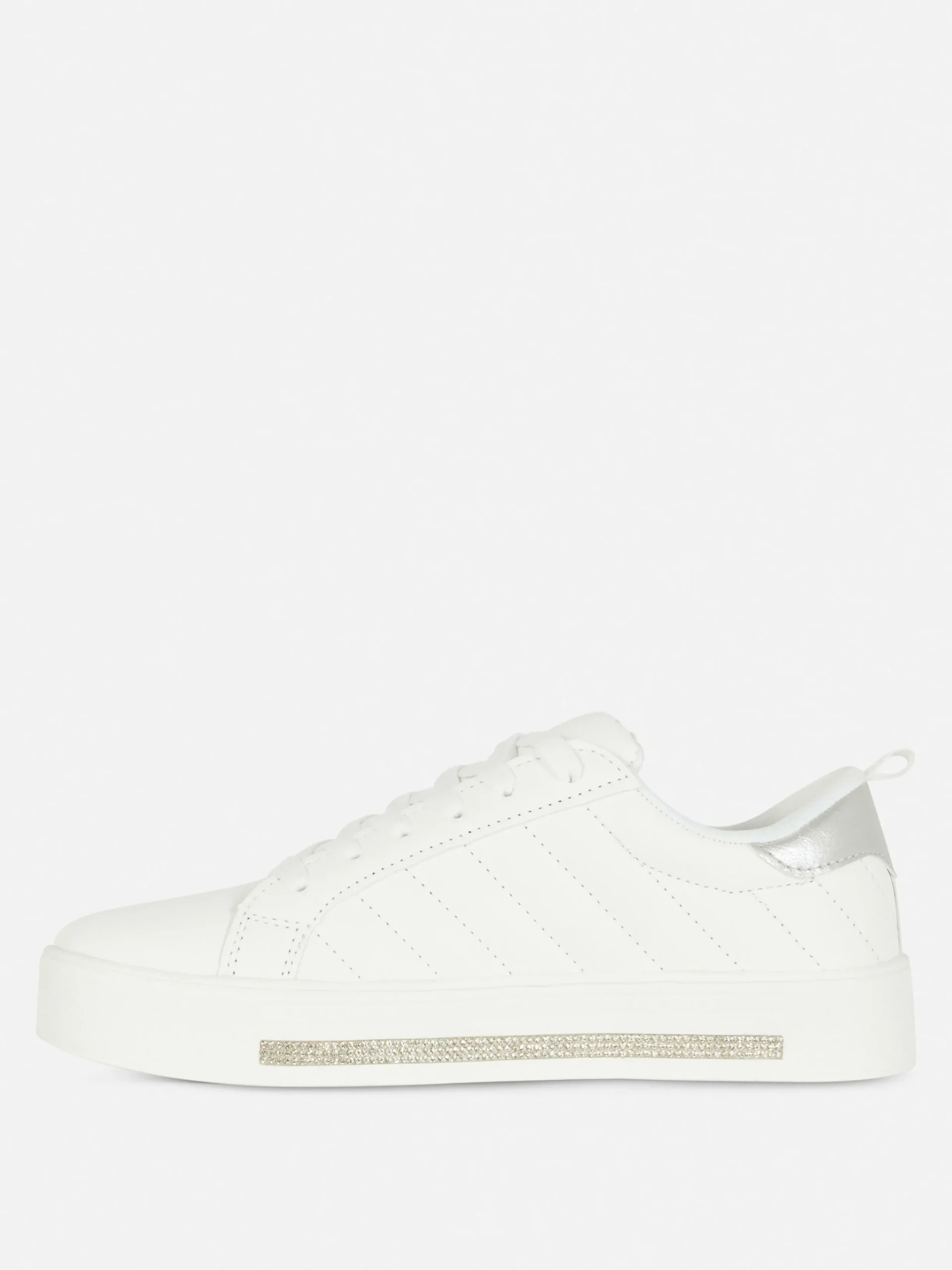 Baskets|Primark Baskets Basses à Strass Blanc