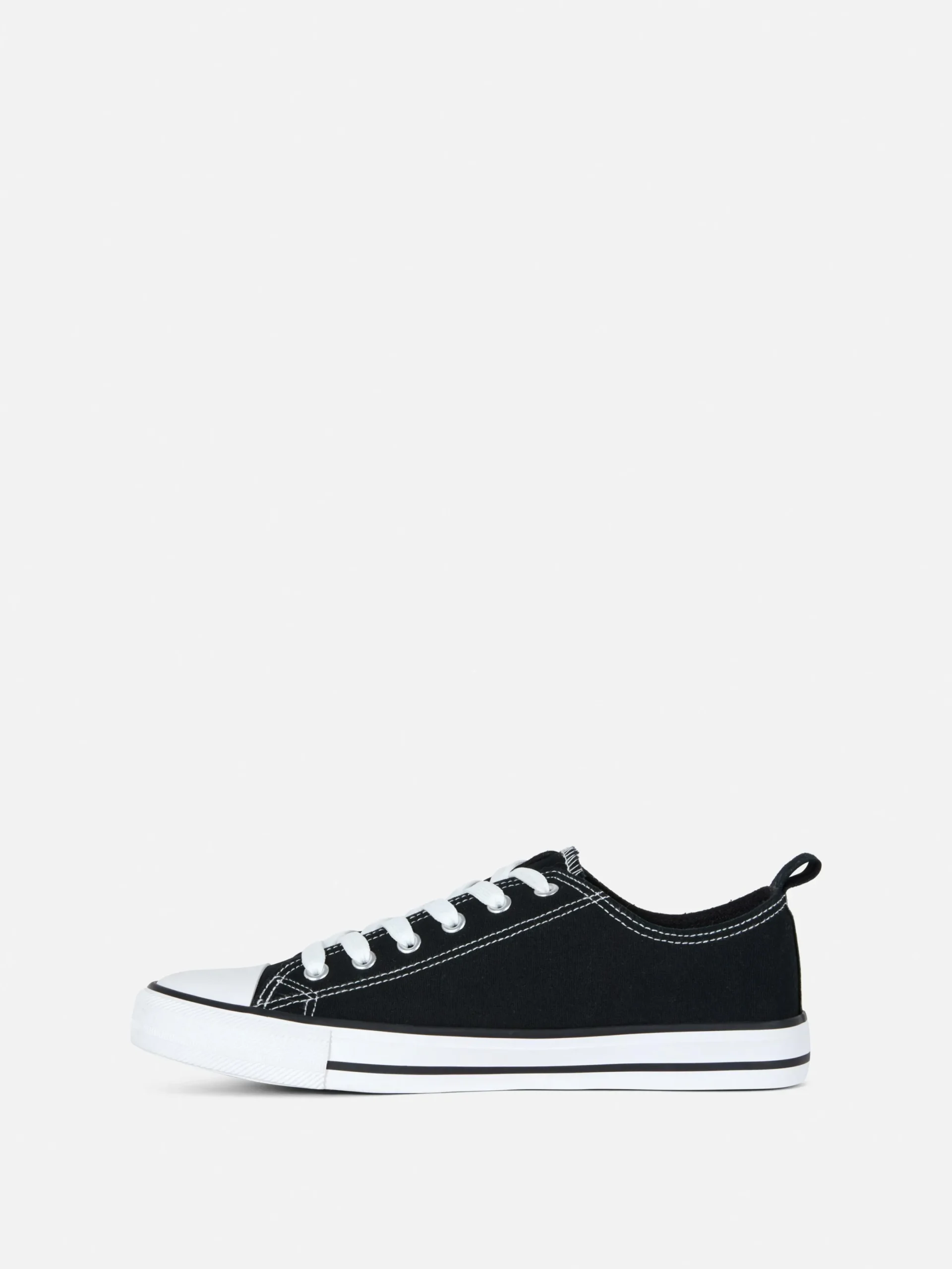 Baskets|Primark Baskets Basses Classiques En Toile Noir/Blanc