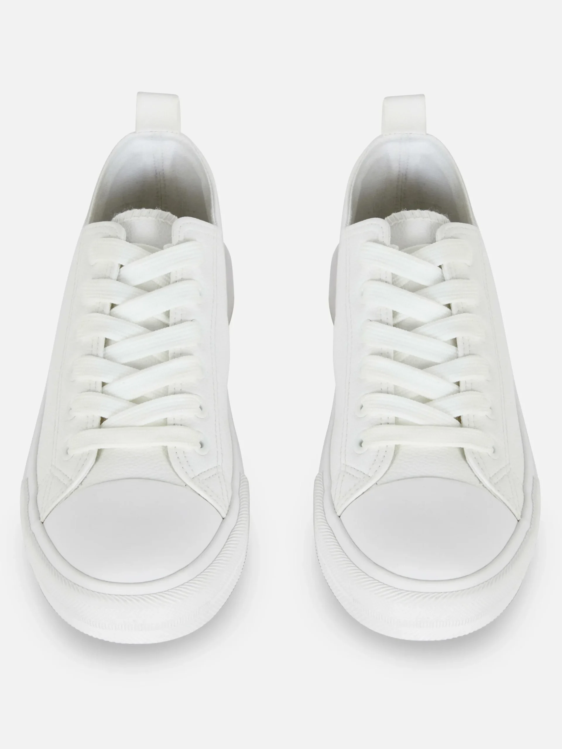 Baskets|Primark Baskets Basses En Simili Cuir Blanc