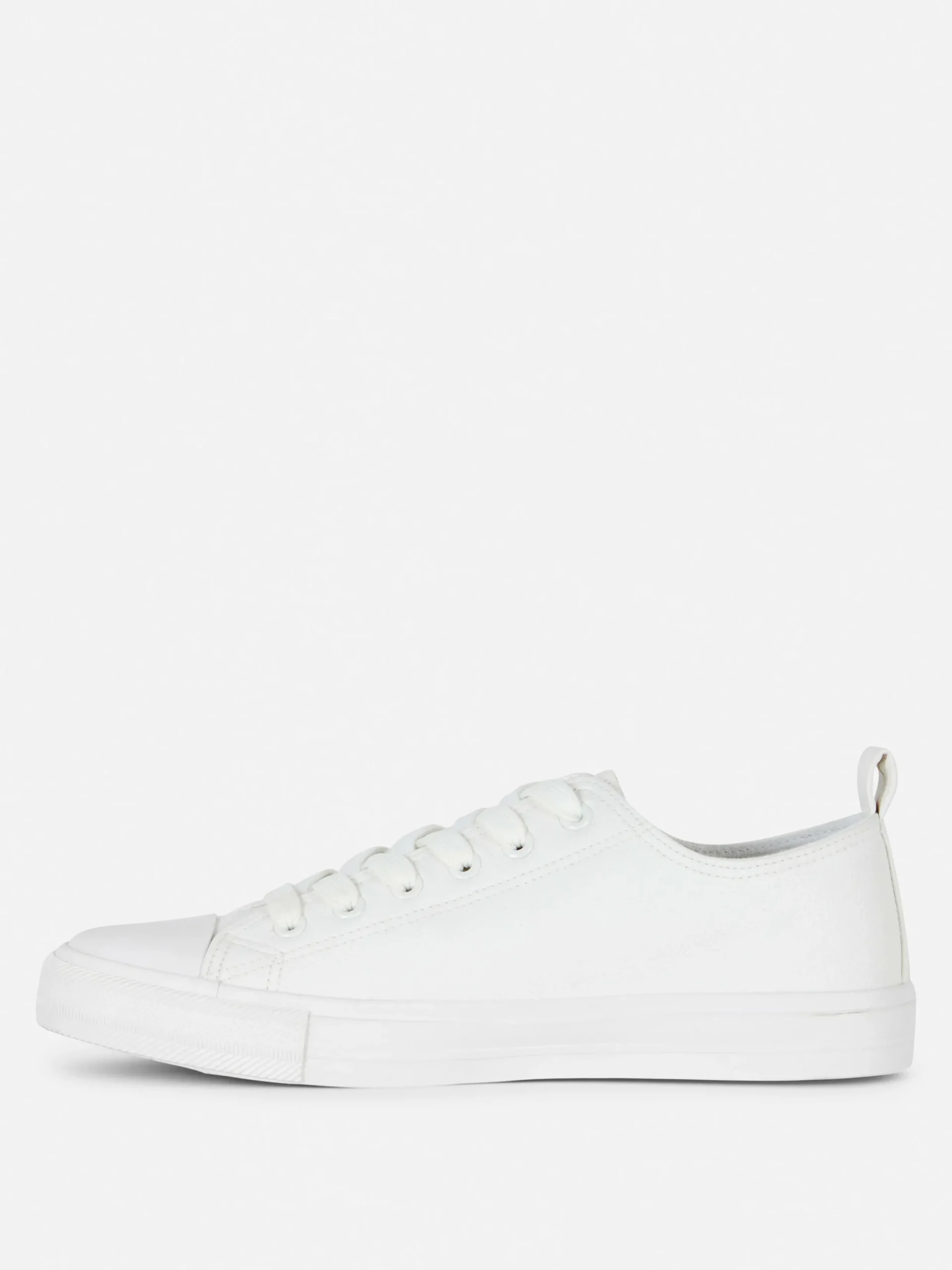 Baskets|Primark Baskets Basses En Simili Cuir Blanc