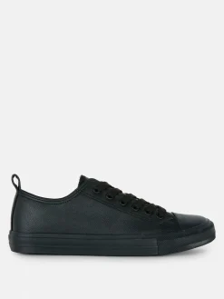 Baskets|Primark Baskets Basses En Simili Cuir Noir