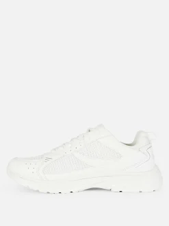 Baskets|Primark Baskets De Sport à Empiècements En Maille Blanc