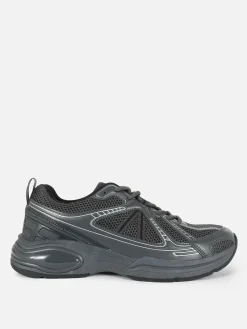 Baskets|Vêtements De Sport|Primark Baskets De Sport Basses à Empiècements Anthracite