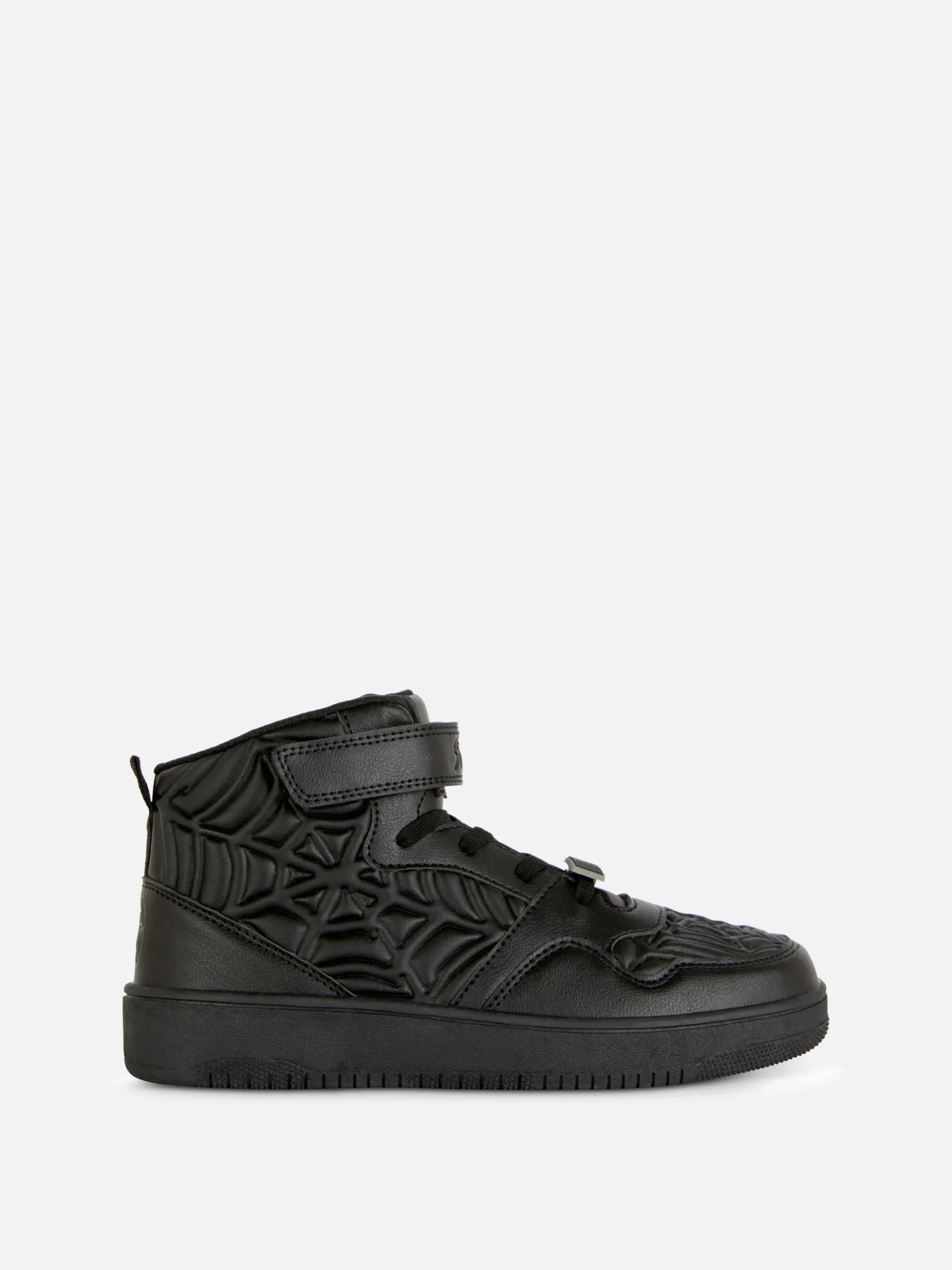Baskets|Primark Baskets Hautes à Motif En Relief Marvel Spider-Man Noir