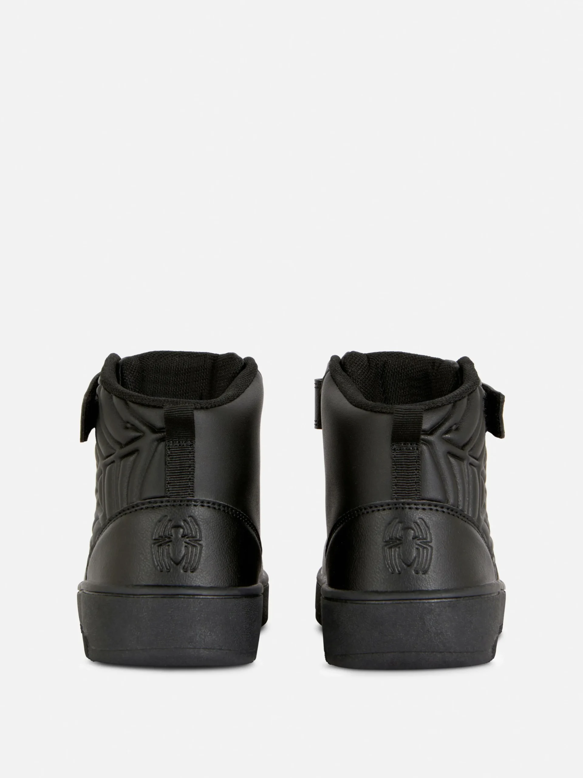 Baskets|Primark Baskets Hautes à Motif En Relief Marvel Spider-Man Noir