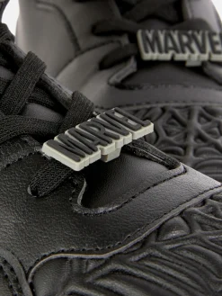 Baskets|Primark Baskets Hautes à Motif En Relief Marvel Spider-Man Noir