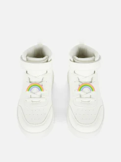 Baskets|Primark Baskets Montantes à Breloques Arc-en-ciel Blanc