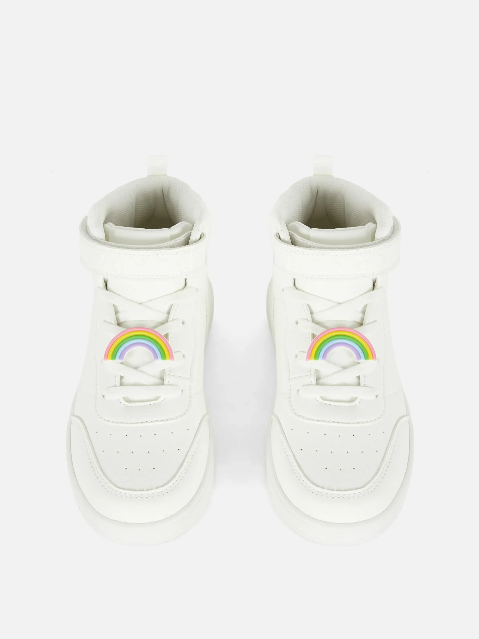 Baskets|Primark Baskets Montantes à Breloques Arc-en-ciel Blanc