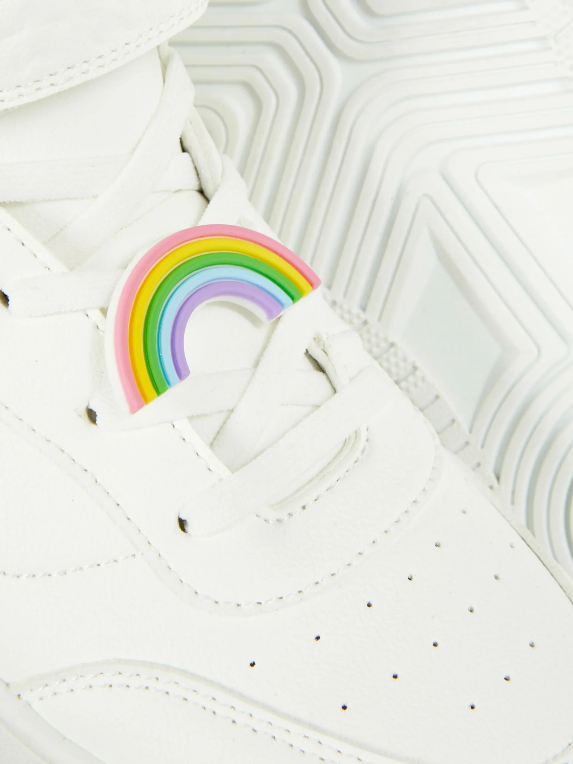 Baskets|Primark Baskets Montantes à Breloques Arc-en-ciel Blanc