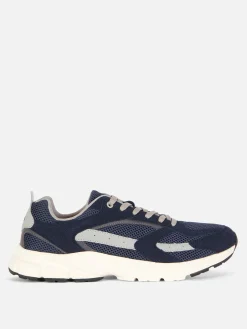 Baskets|Vêtements De Sport|Primark Baskets Sport à Empiècement En Maille Bleu marine