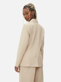 Blazers|Primark Blazer à Boutonnage Croisé Avec Bouton Métallisé Écru
