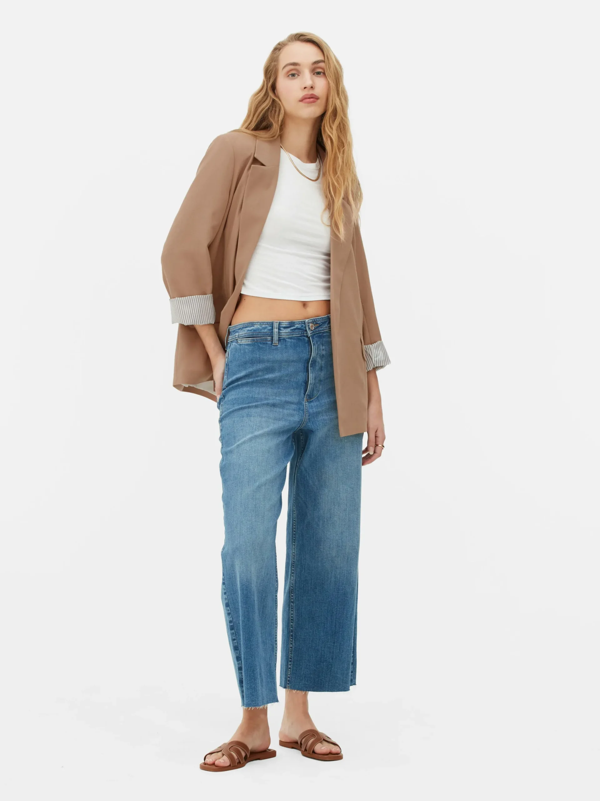Blazers|Primark Blazer Ajusté à Effet Bord à Bord Terracotta