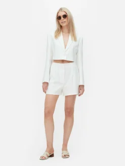Blazers|Primark Blazer Court à Boutonnage Simple Luna Blanc