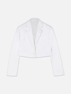 Blazers|Primark Blazer Court à Boutonnage Simple Luna Blanc
