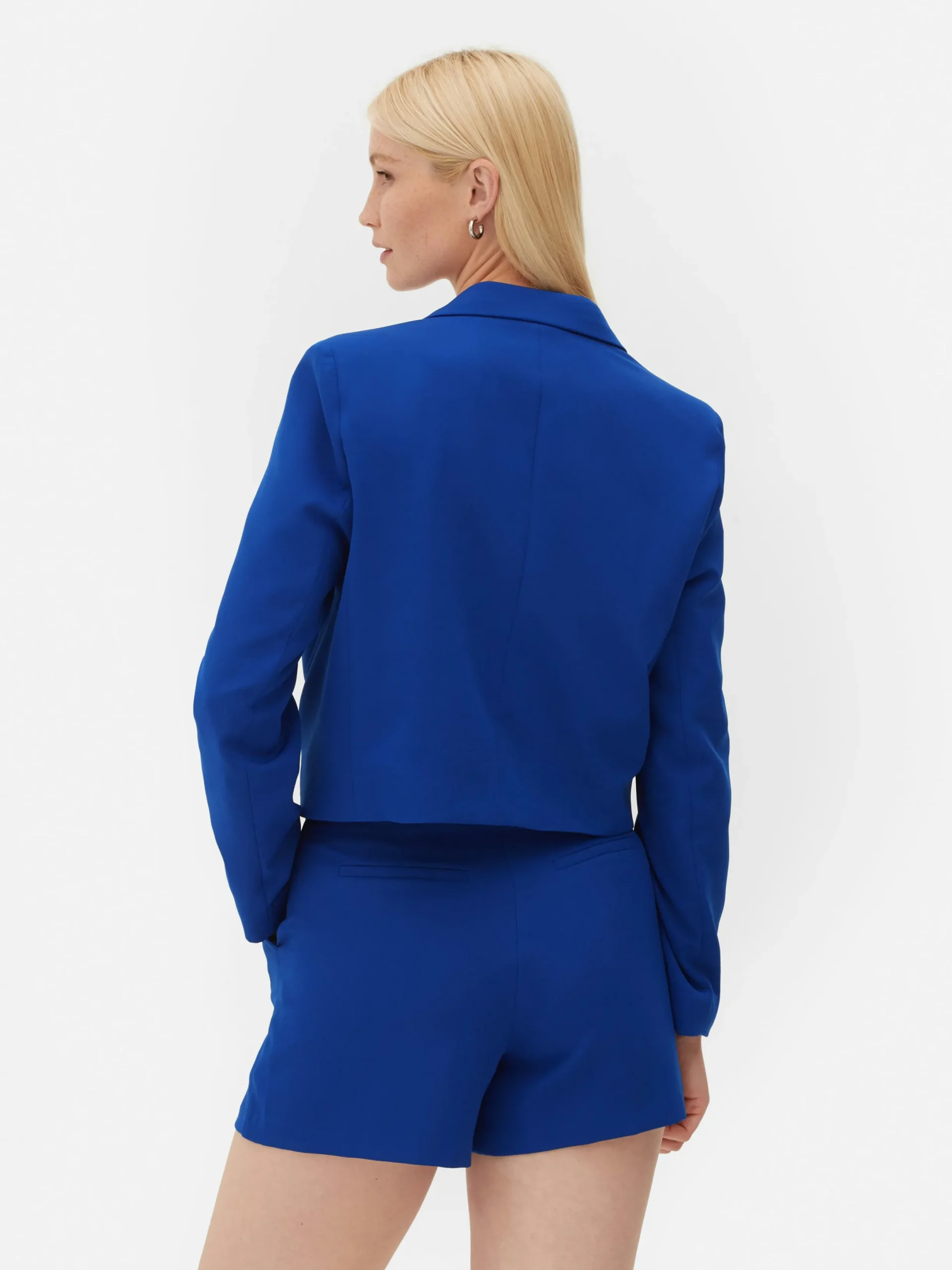 Blazers|Primark Blazer Court à Boutonnage Croisé à Coordonner Bleu cobalt