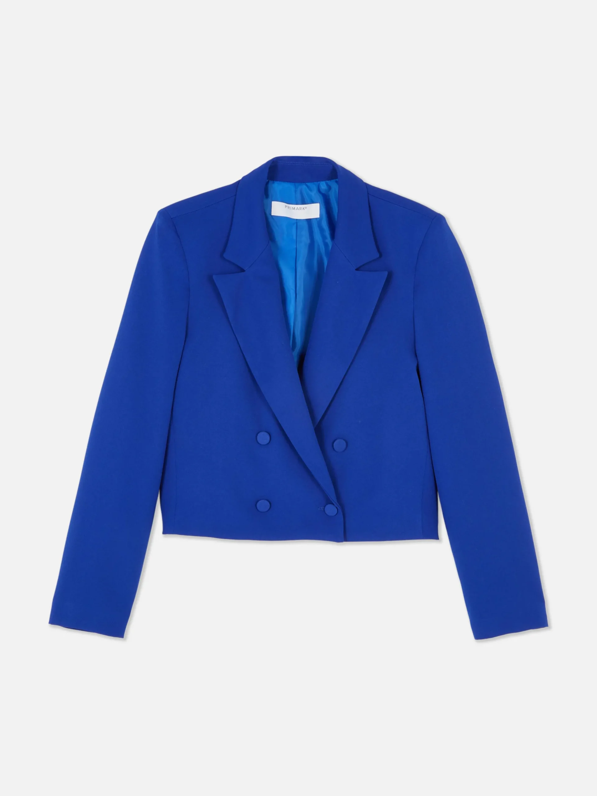 Blazers|Primark Blazer Court à Boutonnage Croisé à Coordonner Bleu cobalt
