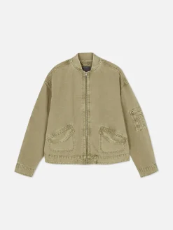 Manteaux Et Vestes|Primark Blouson Bomber Cargo Court Kaki
