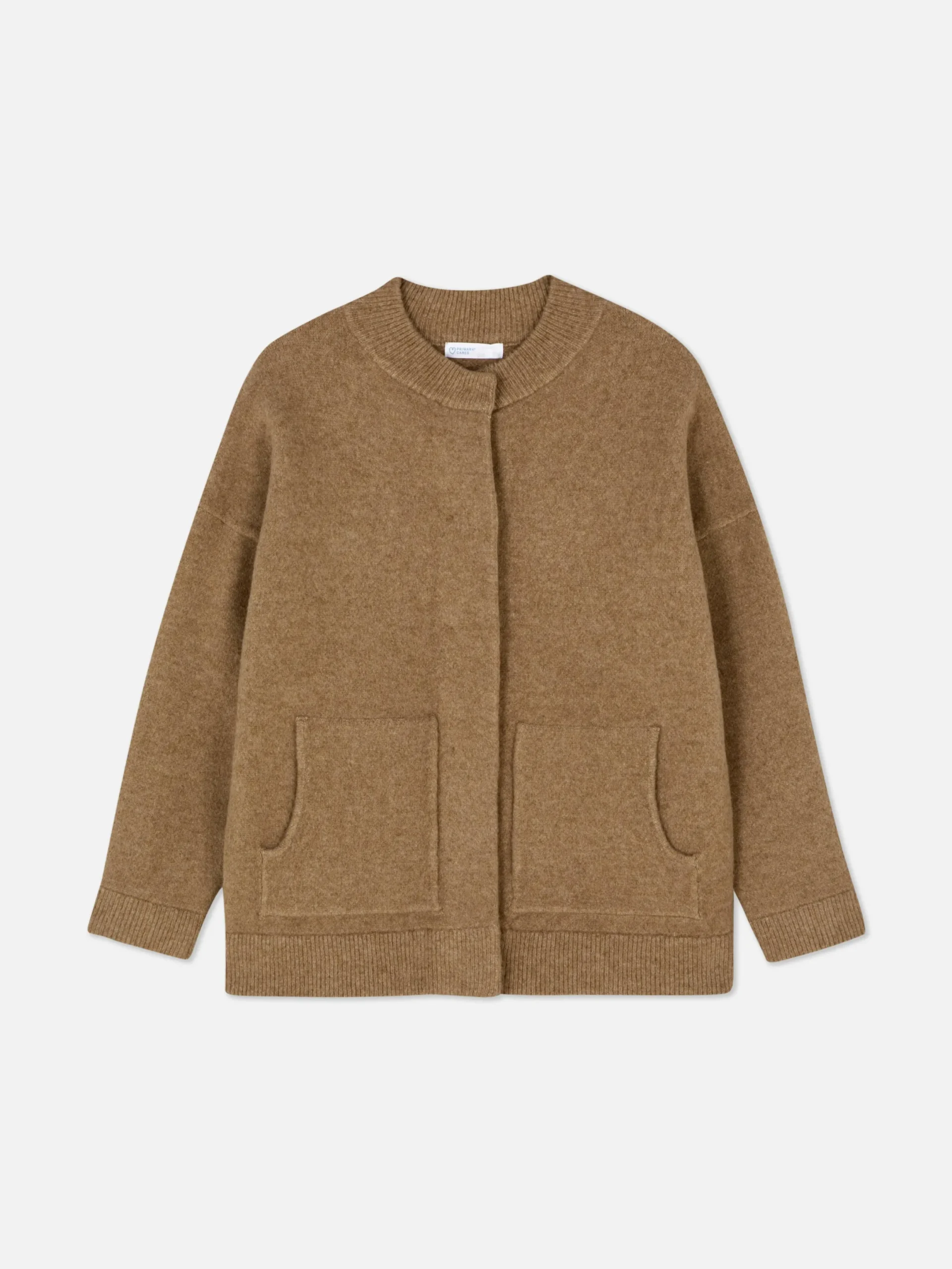 Manteaux Et Vestes|Primark Blouson Bomber Tricoté Oversize Camel