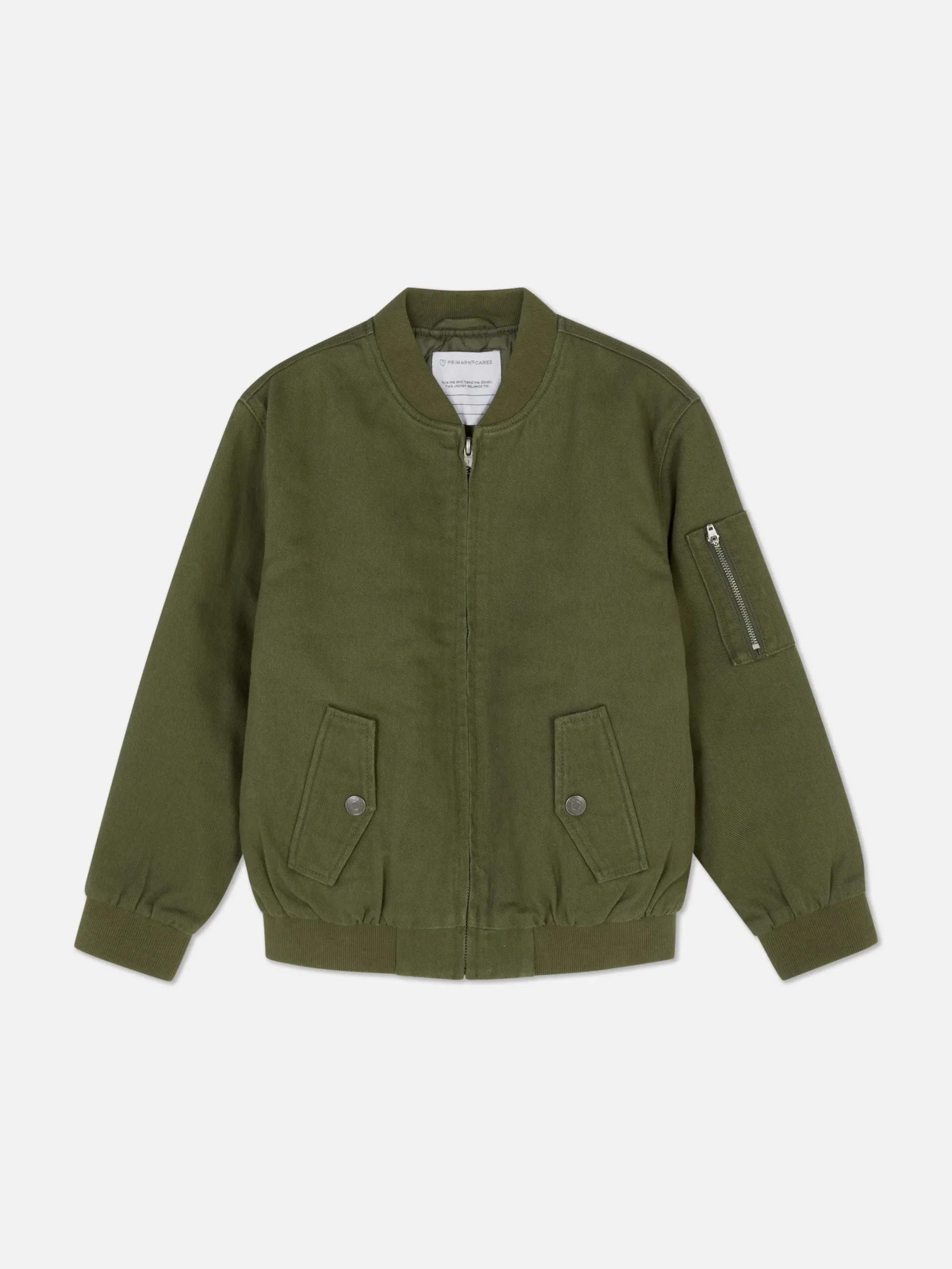 Manteaux Et Vestes|Primark Blouson Bomber Zippé Kaki
