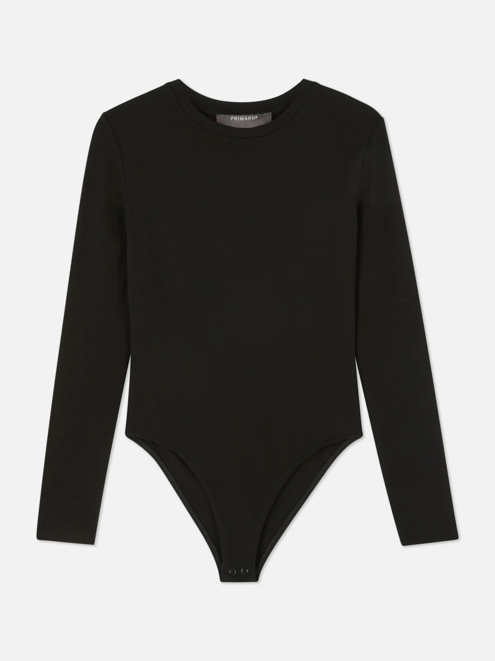 Hauts Et T-Shirts|Primark Body Côtelé à Manches Longues Noir