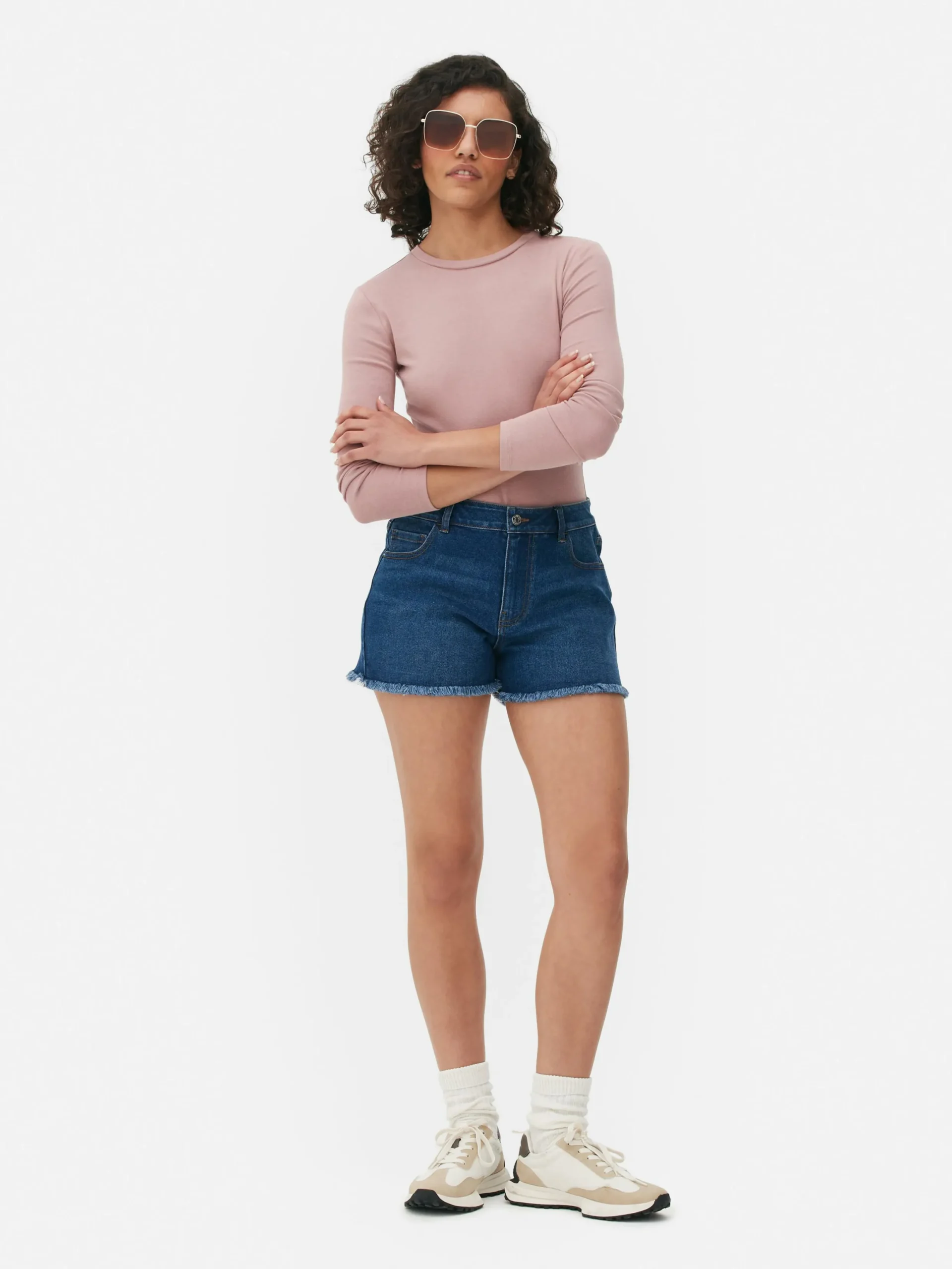 Hauts Et T-Shirts|Primark Body Côtelé Doux Au Toucher Rose poudré