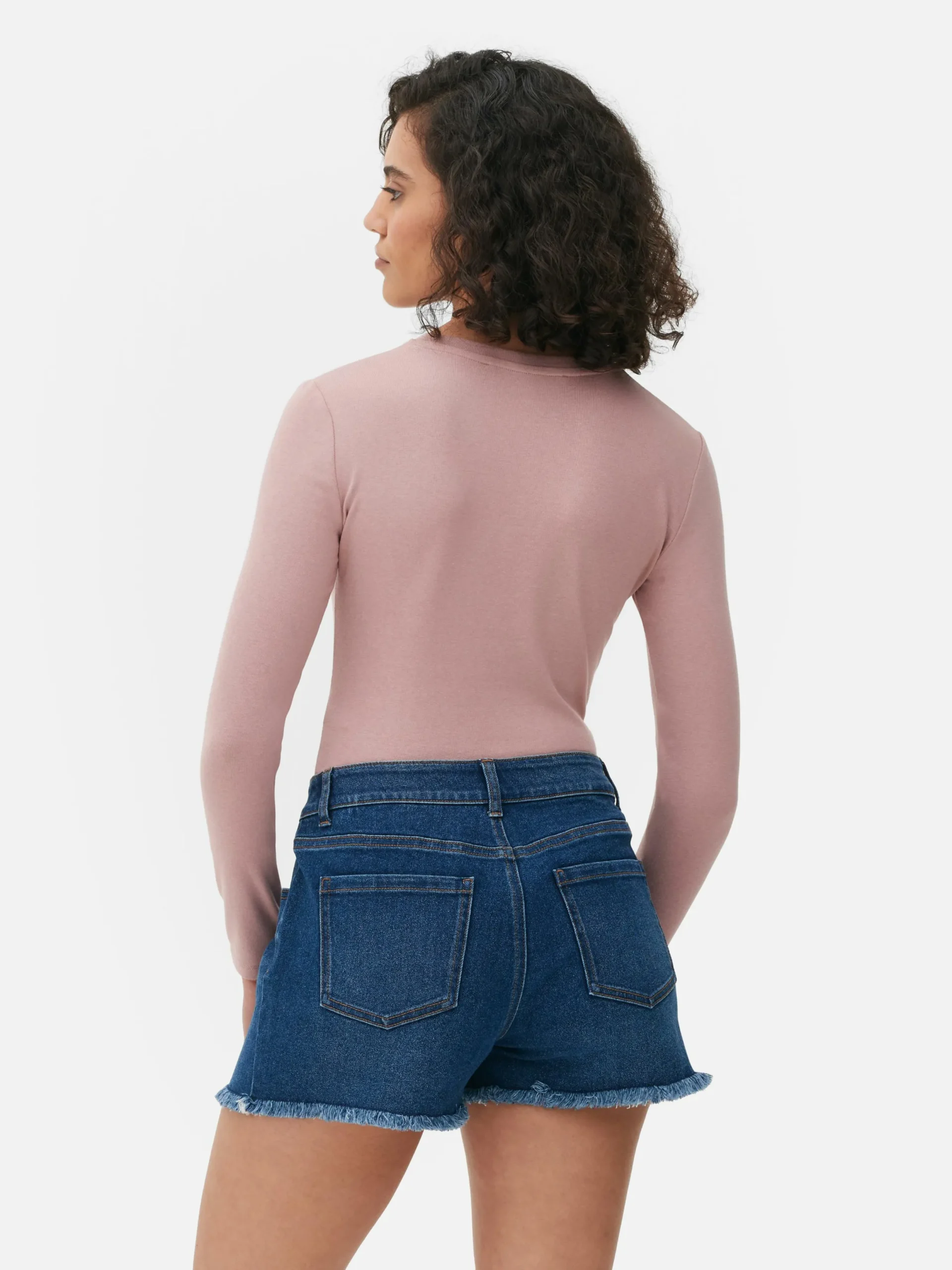 Hauts Et T-Shirts|Primark Body Côtelé Doux Au Toucher Rose poudré