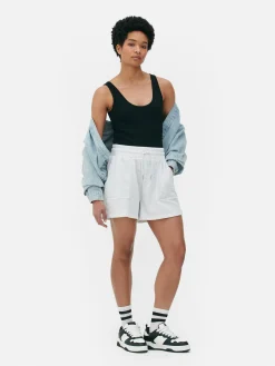 Hauts Et T-Shirts|Primark Body Côtelé Sans Coutures à Décolleté Noir