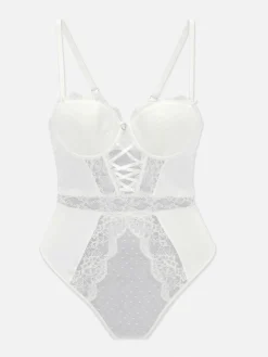 Ensembles Lingerie|Primark Body De Mariée En Dentelle à Bonnets Rembourrés Ivoire