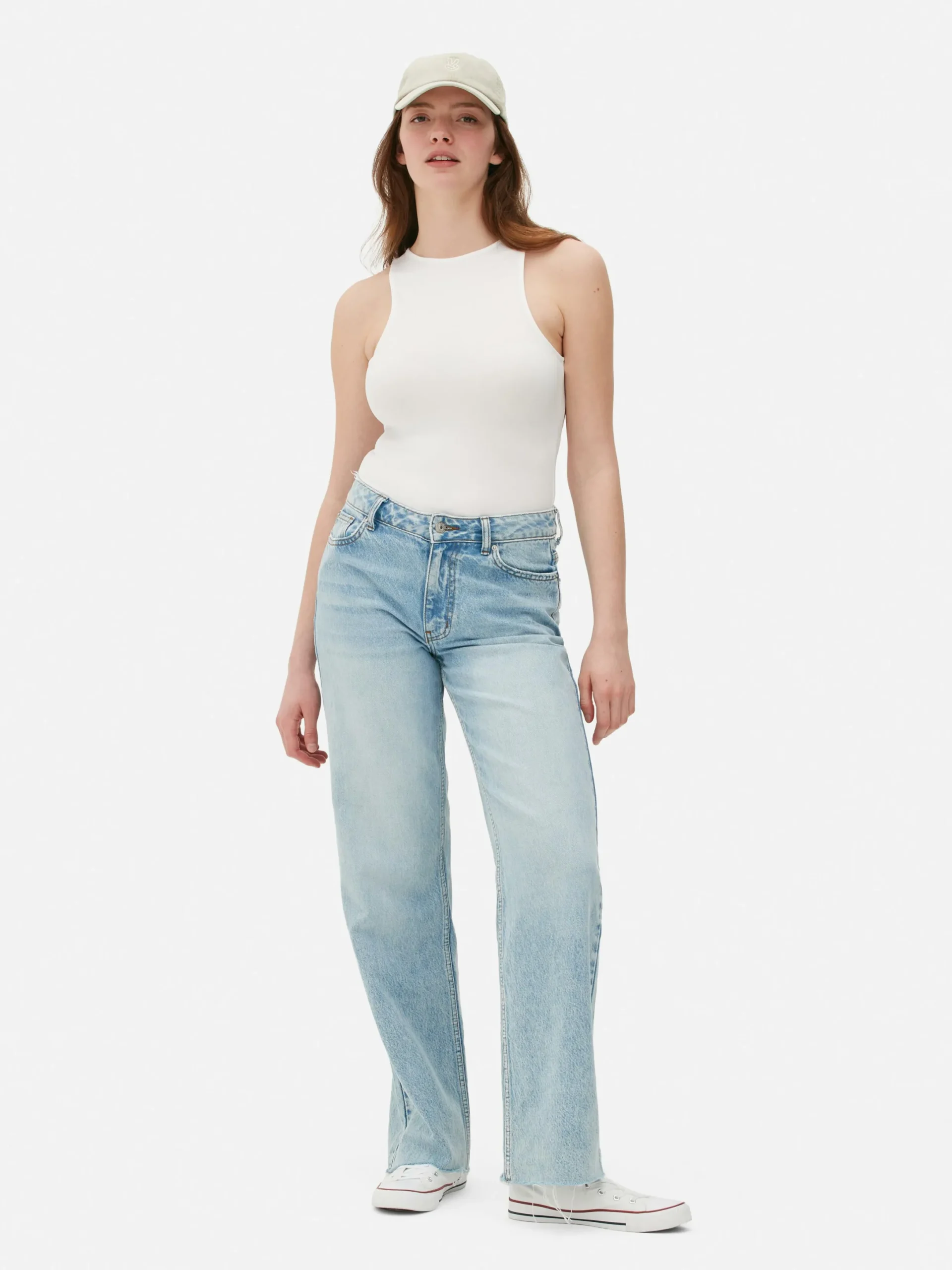Hauts Et T-Shirts|Primark Body Sans Manches à Col Nageur Blanc