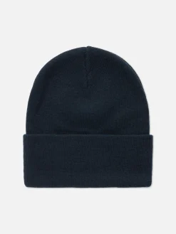 Chapeaux, Gants Et Écharpes|Primark Bonnet à Large Revers Bleu marine