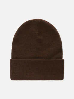 Chapeaux, Gants Et Écharpes|Primark Bonnet à Large Revers Chocolat