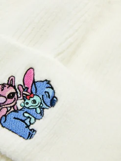 Chapeaux, Gants Et Écharpes|Primark Bonnet Côtelé Disney Lilo & Stitch Écru