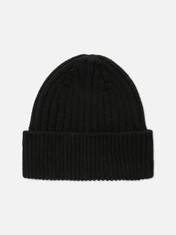 Chapeaux, Gants Et Écharpes|Primark Bonnet Côtelé épais Noir