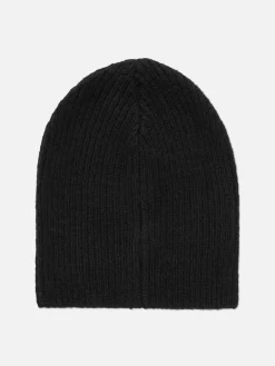 Chapeaux, Gants Et Écharpes|Primark Bonnet En Maille Côtelée Noir