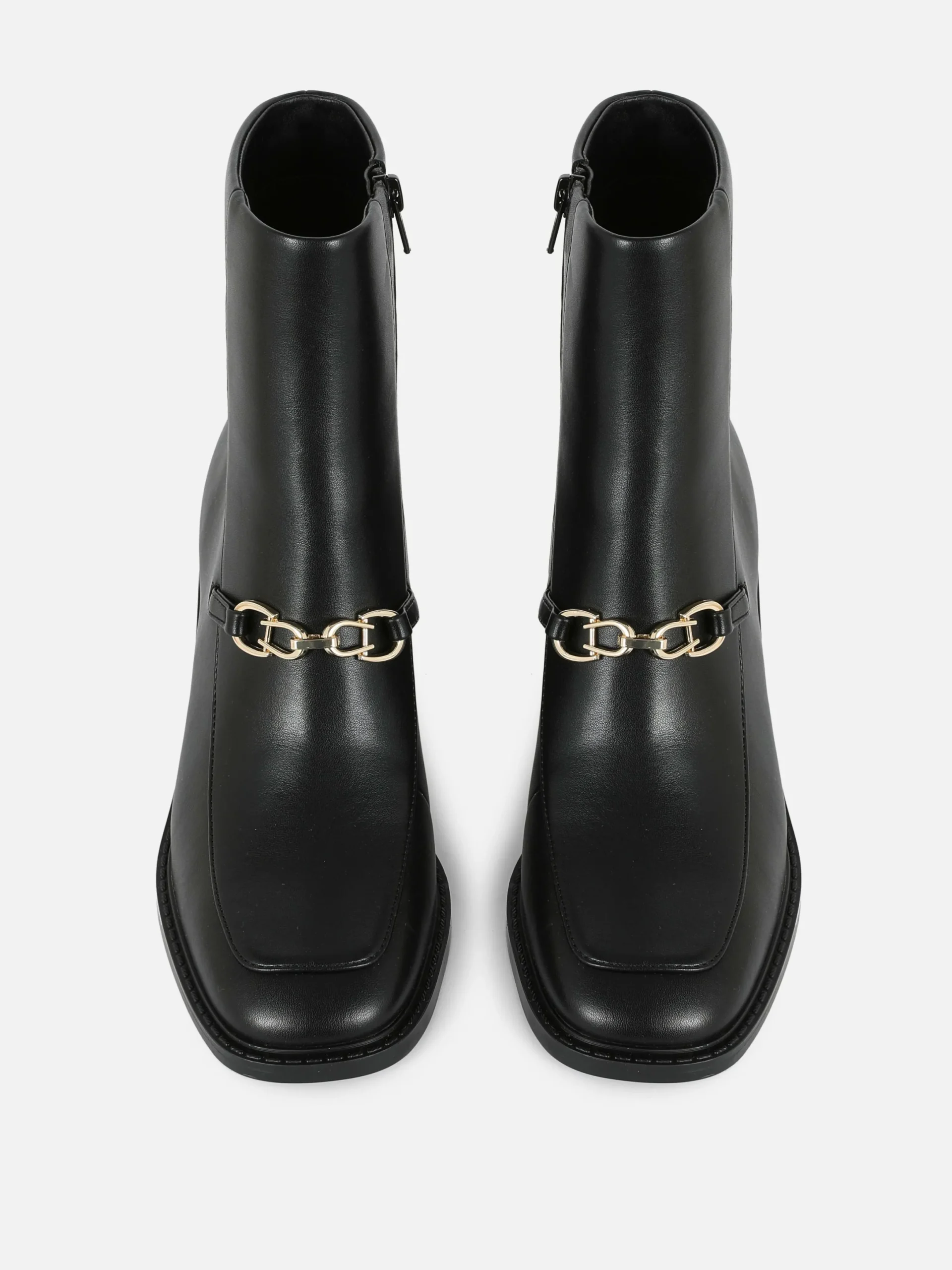 Bottes|Primark Bottes à Talons Carrés Et Détail Chaîne Rita Ora Noir